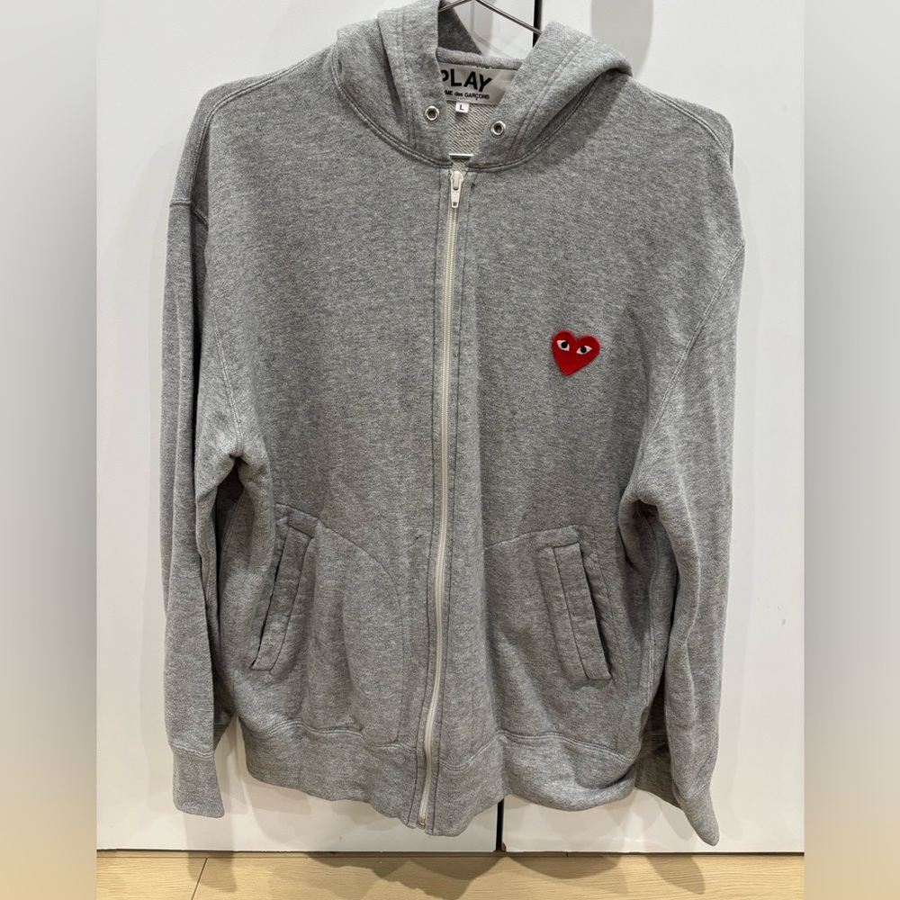 Comme des Garcons Gray Zip‎ Up Hoodie
